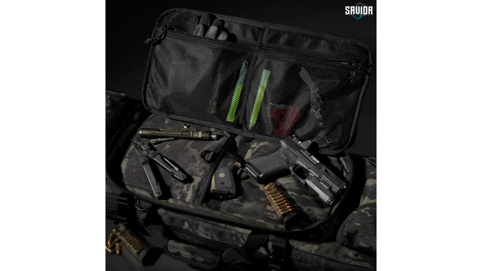 Savior Equipment MULTICAM Urban Warfare Double Rifle Case, 42in, Multicam Black, RB-4212DG-VER2-MCB