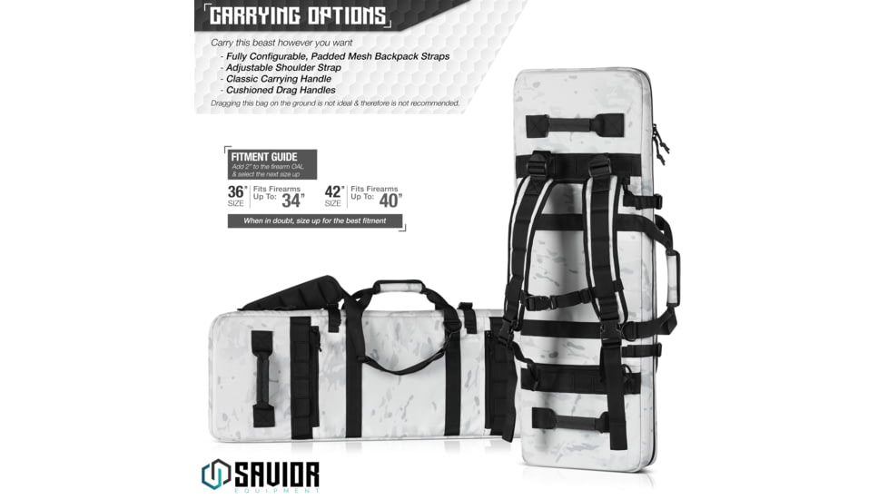 Savior Equipment MULTICAM Urban Warfare Double Rifle Case, 36in, Multicam Stormtrooper, RB-3612DG-VER2-MCST