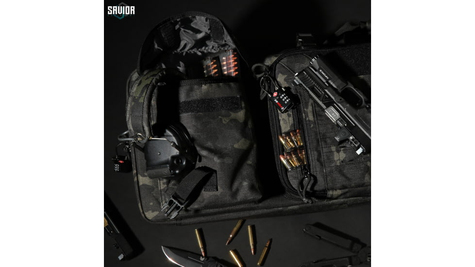 Savior Equipment MULTICAM Urban Warfare Double Rifle Case, 46in, Multicam Black, RB-4612DG-VER2-MCB