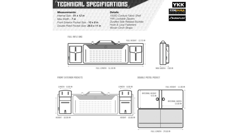 Savior Equipment MULTICAM Urban Warfare Double Rifle Case, 51in, Multicam Alpine, RB-5112DG-VER2-MCAL