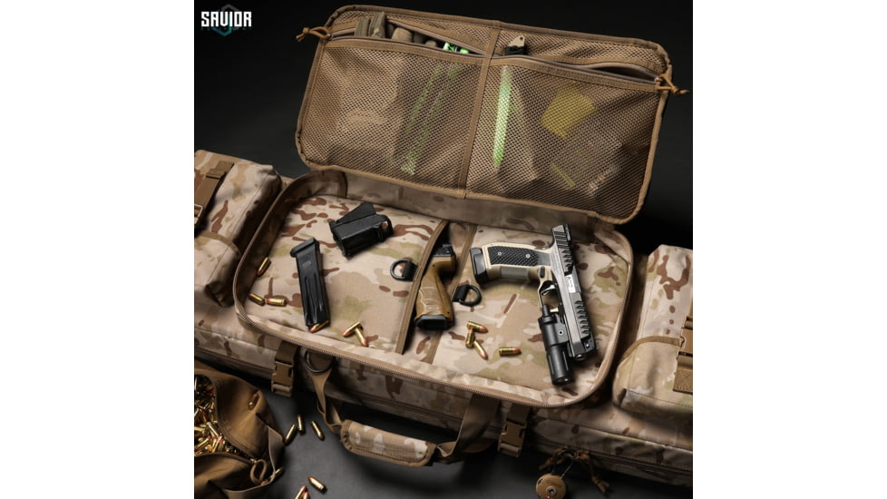 Savior Equipment Multicam Urban Warfare 46in Double Rifle Case, Arid, RB-4612DG-VER2-MCID