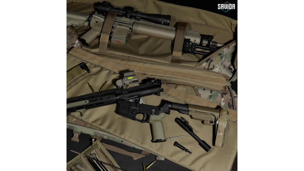 Savior Equipment MULTICAM Urban Warfare Double Rifle Case, 55in, Multicam Original, RB-5512DG-VER2-MCOG