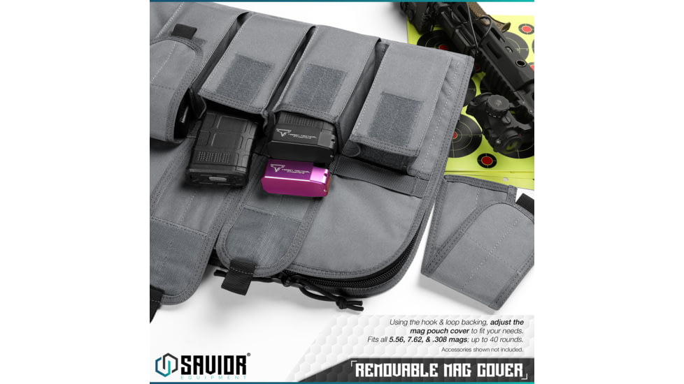 Savior Equipment Patriot Single Single Rifle Case, 41in, Gray, RB-SG42-V1-GS