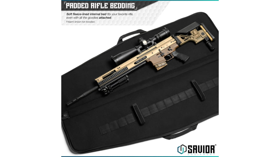 Savior Equipment Patriot Single Single Rifle Case, 45in, Black, RB-SG46-V1-BK