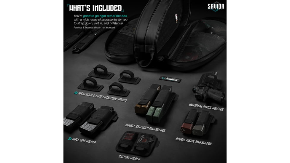 Savior Equipment Pro Touring, Single Or Double Rifle Case, Tennis Variant, Black, RB-TENNIS-V1-BK