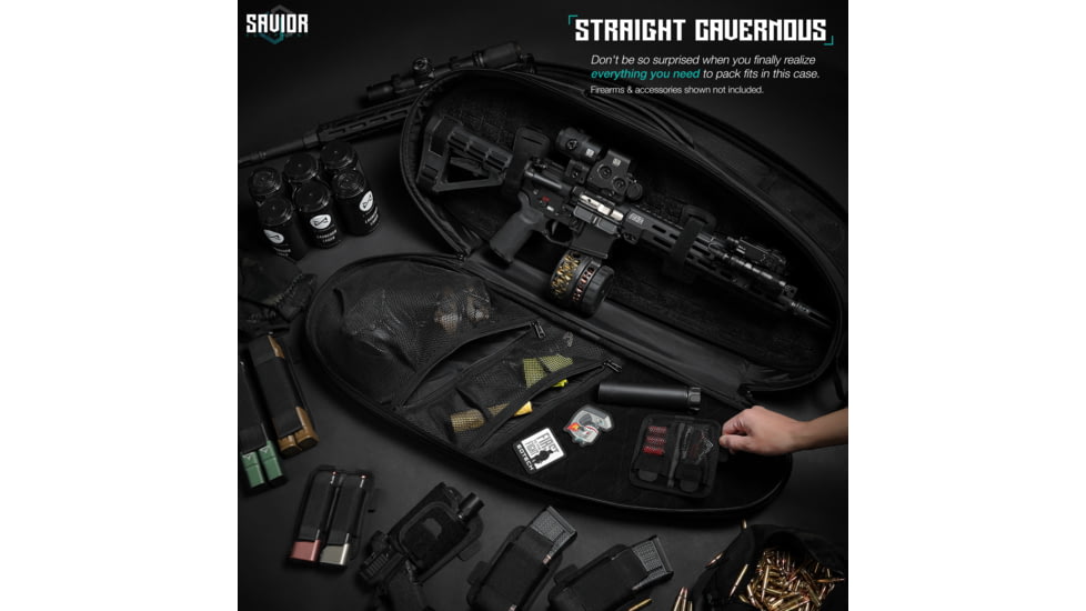 Savior Equipment Pro Touring, Single Or Double Rifle Case, Tennis Variant, Black, RB-TENNIS-V1-BK