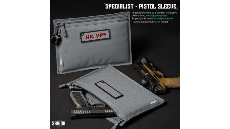 Savior Equipment Replacement Pistol Sleeve for Specialist Range Bag - 3 Pack, Gray, 11.5in x 7.5in, Gray, 11.5in x 7.5in, HC-RA3GUN-SPARE-3PC-GS