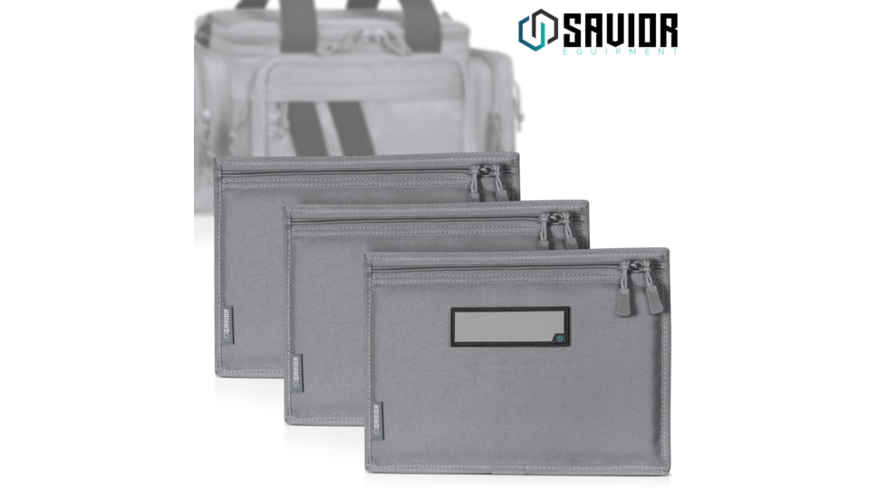Savior Equipment Replacement Pistol Sleeve for Specialist Range Bag - 3 Pack, Gray, 11.5in x 7.5in, Gray, 11.5in x 7.5in, HC-RA3GUN-SPARE-3PC-GS