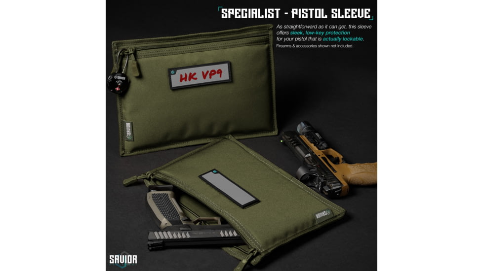 Savior Equipment Replacement Pistol Sleeve for Specialist Range Bag - 3 Pack, OD Green, 11.5in x 7.5in, OD Green, 11.5in x 7.5in, HC-RA3GUN-SPARE-3PC-OG