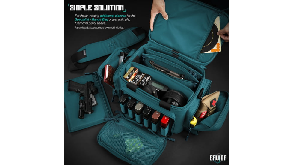 Savior Equipment Replacement Pistol Sleeve for Specialist Range Bag - 3 Pack, Savior Teal, 12.25 x 8.75 x 0.5, HC-RA3GUN-SPARE-3PC-TE