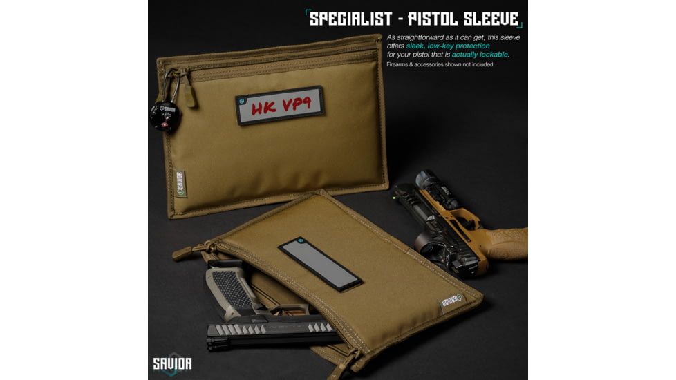 Savior Equipment Replacement Pistol Sleeve for Specialist Range Bag - 3 Pack, Tan, 11.5in x 7.5in, Tan, 11.5in x 7.5in, HC-RA3GUN-SPARE-3PC-TN