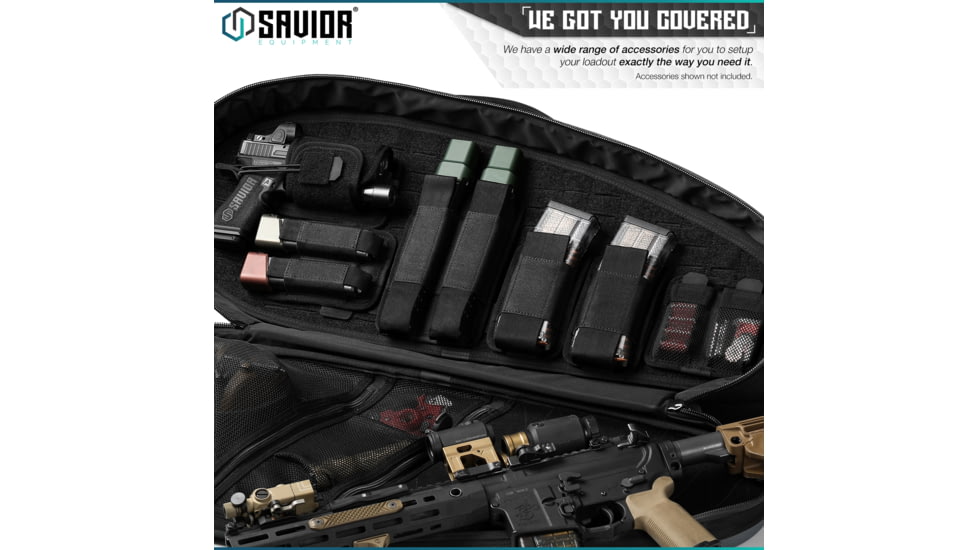 Savior Equipment Rifle Mag Holder, Black, MP-TNS-RIFX1-2P-BK