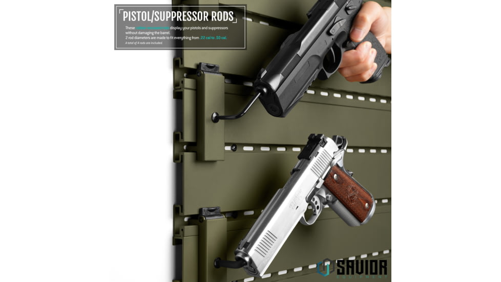 Savior Equipment Adjustable Rod for Pistol/Suppressor, 2-Pack
