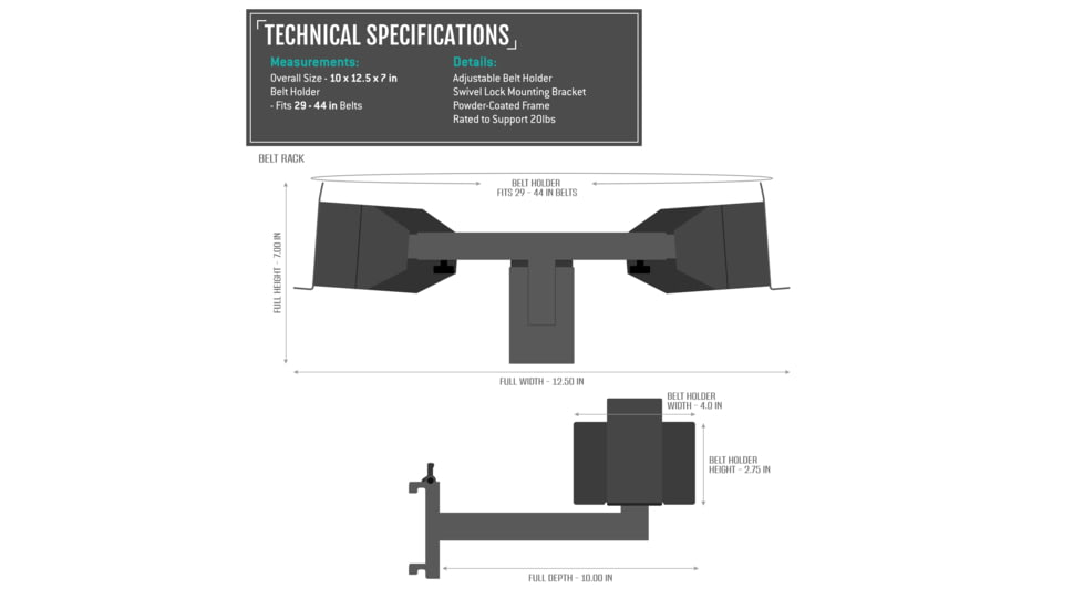 Savior Equipment Belt Rack