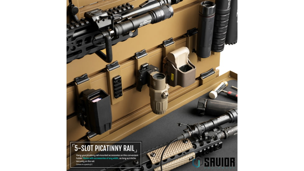 Savior Equipment Wall Rack System Attachments Picatinny Rail