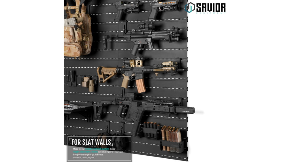 Savior Equipment Wall Rack System Attachments Rifle Hooks