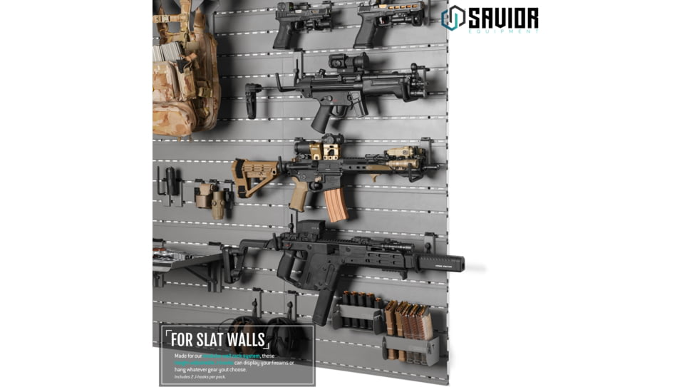 Savior Equipment Wall Rack System Attachments Rifle Hooks