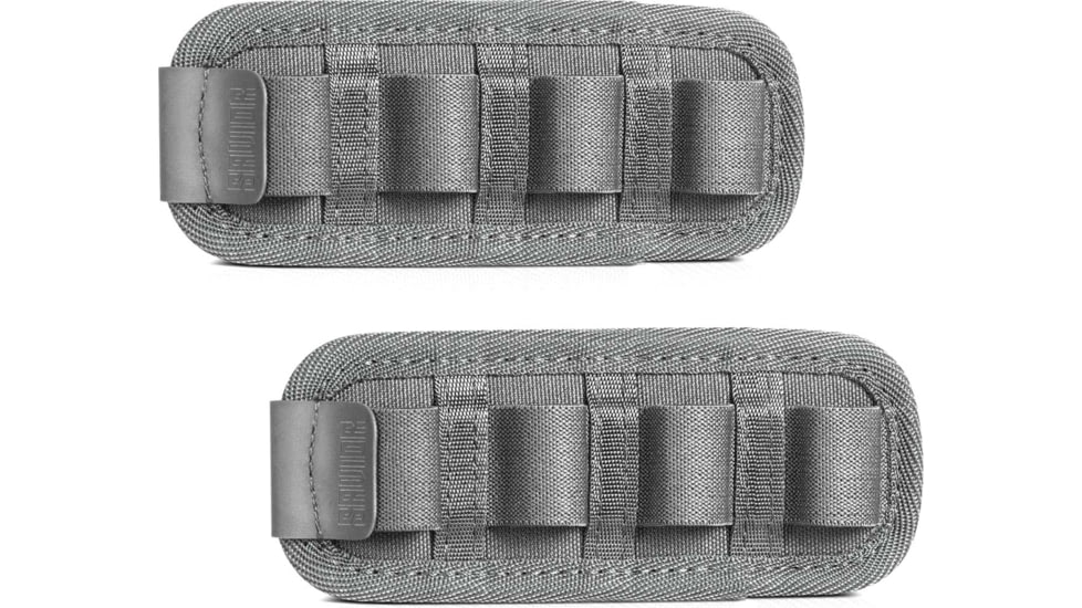 Savior Equipment Shotgun Shell Holder, 4 Slots, 2 Pack, SW Gray, MP-TNS-12G-QUAD-2P-GS