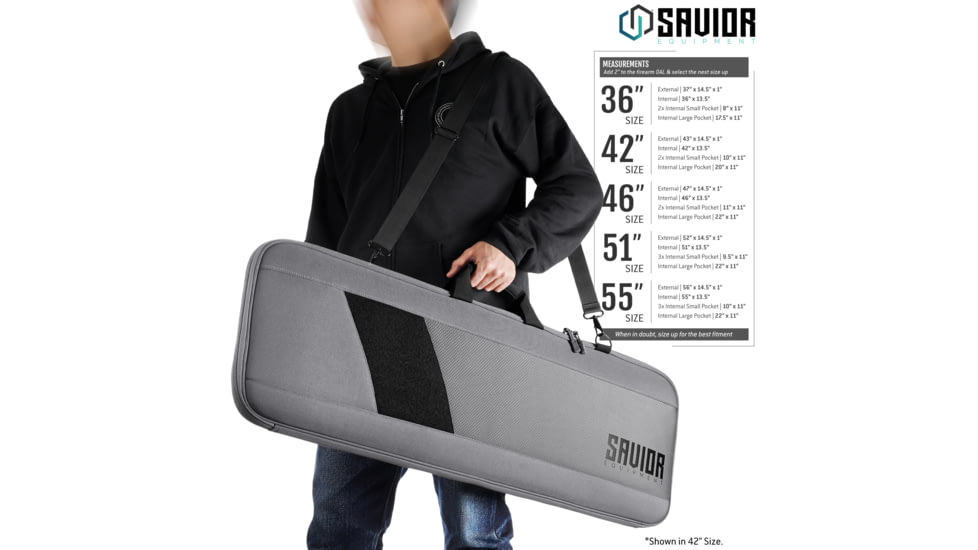Savior Equipment Specialist 36in Single Rifle Case, Gray, 36 x 14.5 x 1, RB-SG36-WS-GS