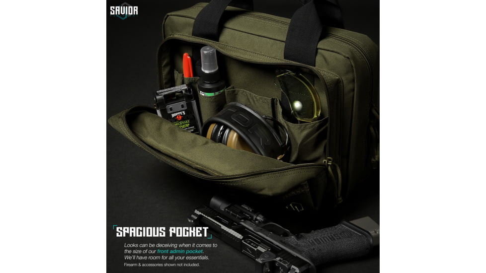 Savior Equipment Specialist Double Pistol Case, OD Green, HC-DGSPORT-WS-OG