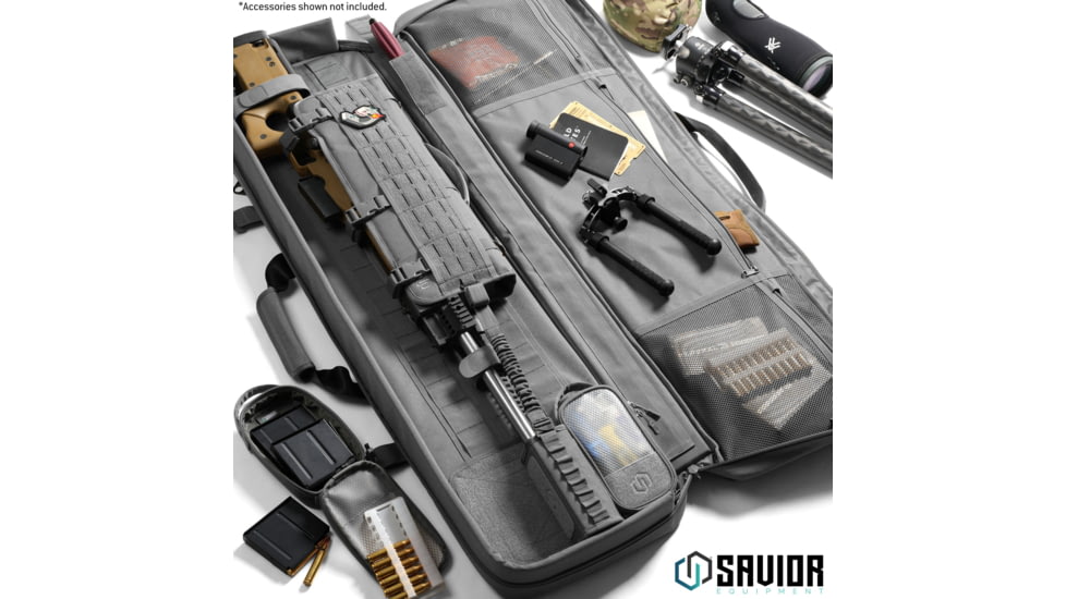 Savior Equipment Specialist LRP Single Rifle Case, 47in, Gray, 47 L x 12.5 H x 3.5 W, RB-SG47-LRP-WS-GS