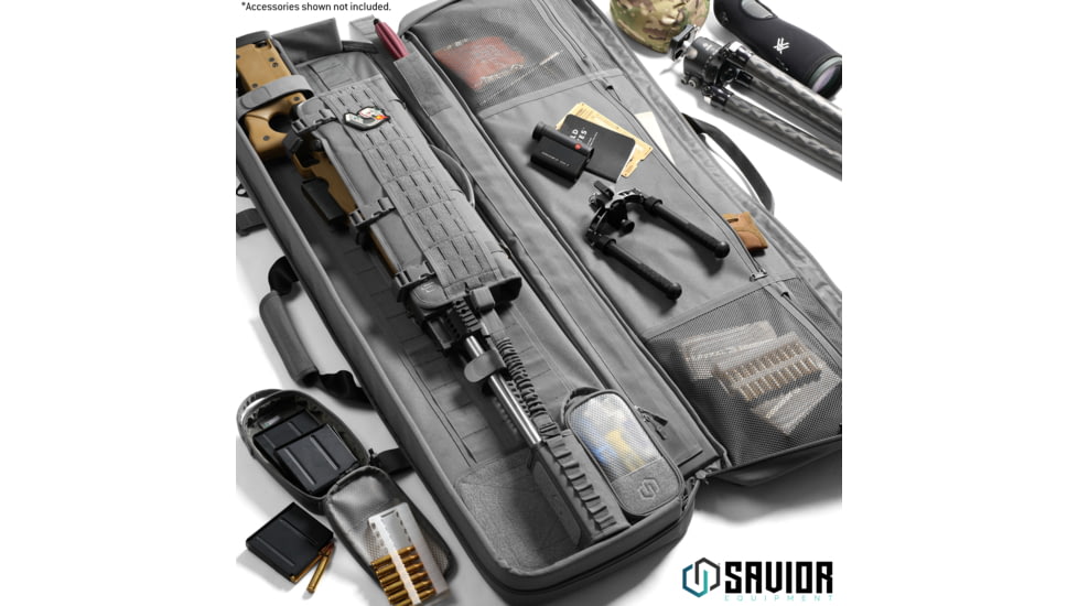 Savior Equipment Specialist LRP Single Rifle Case, 47in, Gray, 47 L x 12.5 H x 3.5 W, RB-SG47-LRP-WS-GS