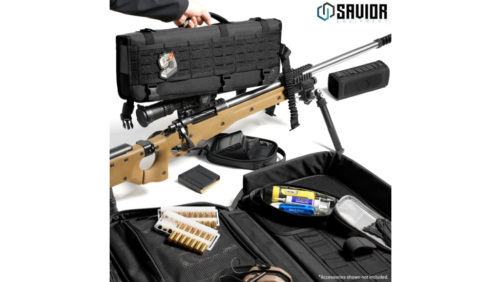 Savior Equipment Specialist LRP Single Rifle Case, Black, 47in L x 12.5in H x 3.5in W, RB-SG47-LRP-WS-BK