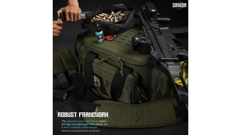 Savior Equipment Specialist Pistol Range Bag, OD Green, RA-3GUN-WS-OG