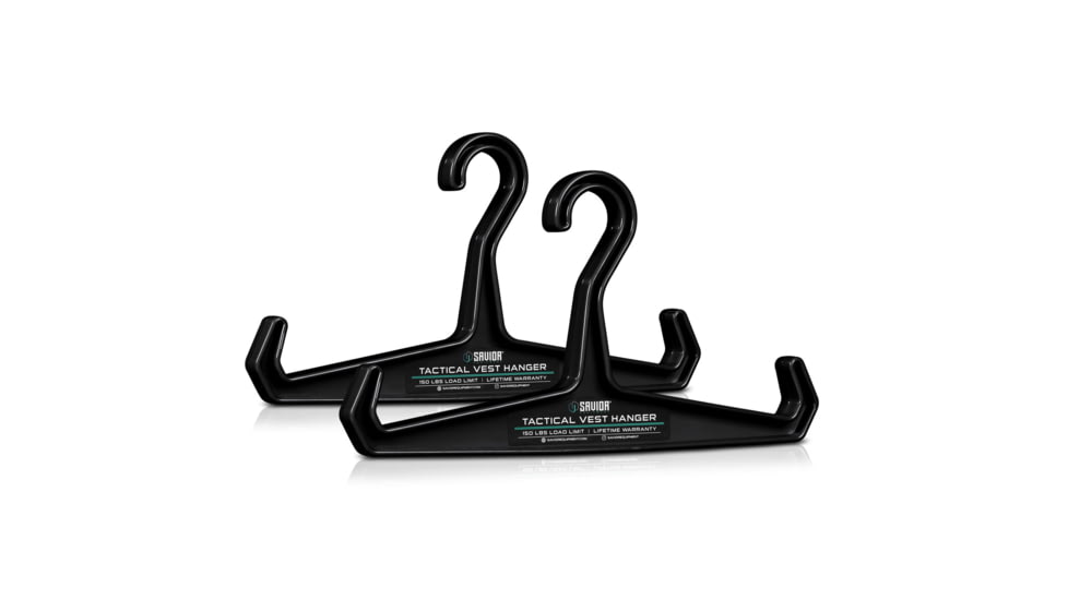Savior Equipment Tactical Vest Hanger, Black, HAN-150V1-2P-BK