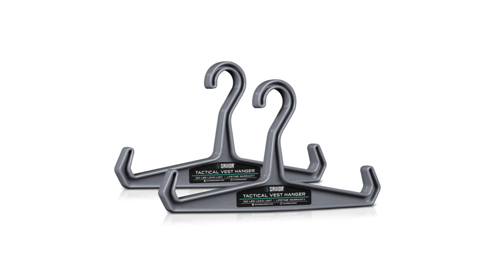 Savior Equipment Tactical Vest Hanger, Gray, HAN-150V1-2P-GS