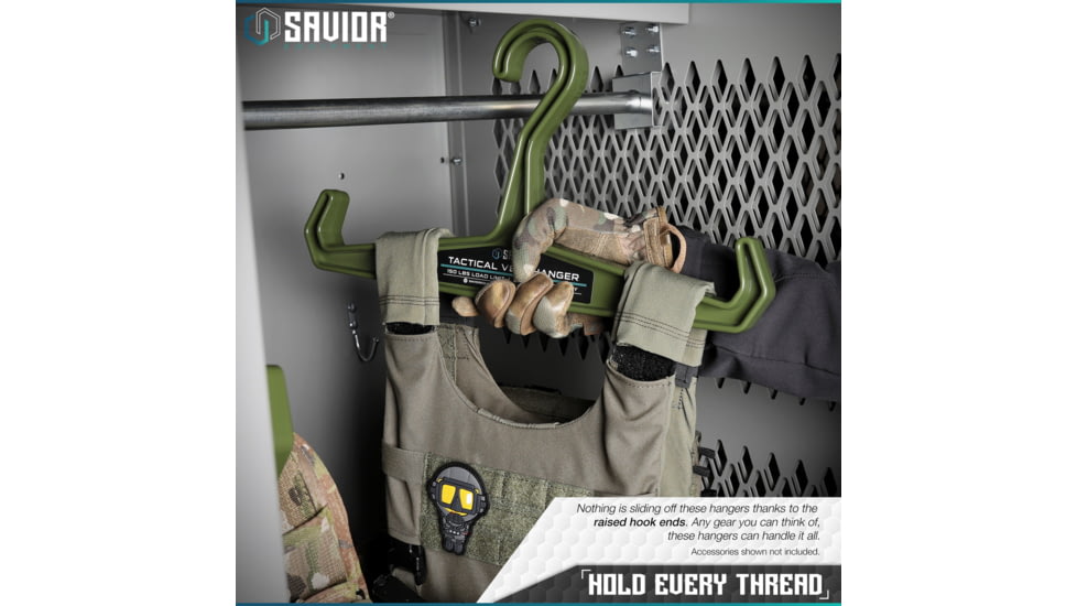 Savior Equipment Tactical Vest Hanger, OD Green, HAN-150V1-2P-OG
