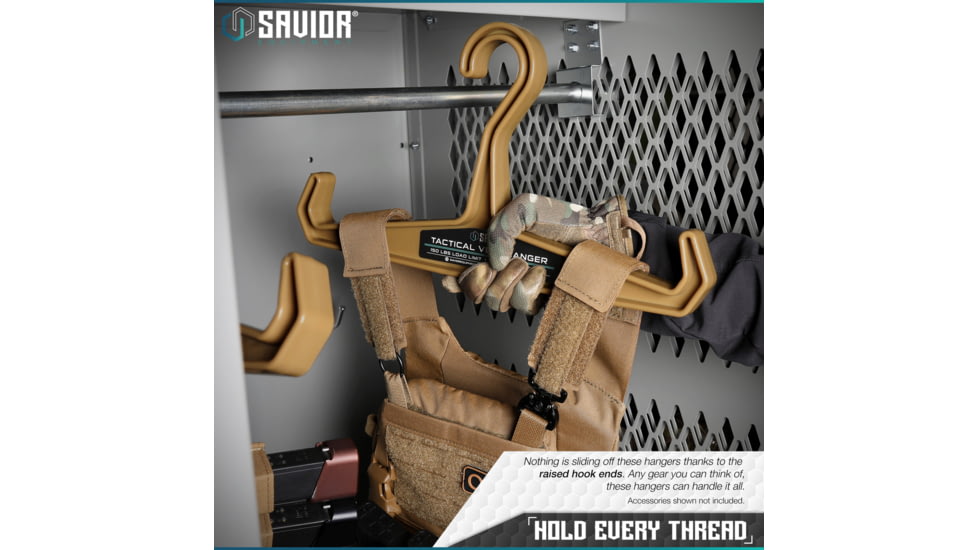 Savior Equipment Tactical Vest Hanger, RAL 8000 Tan, HAN-150V1-2P-TN