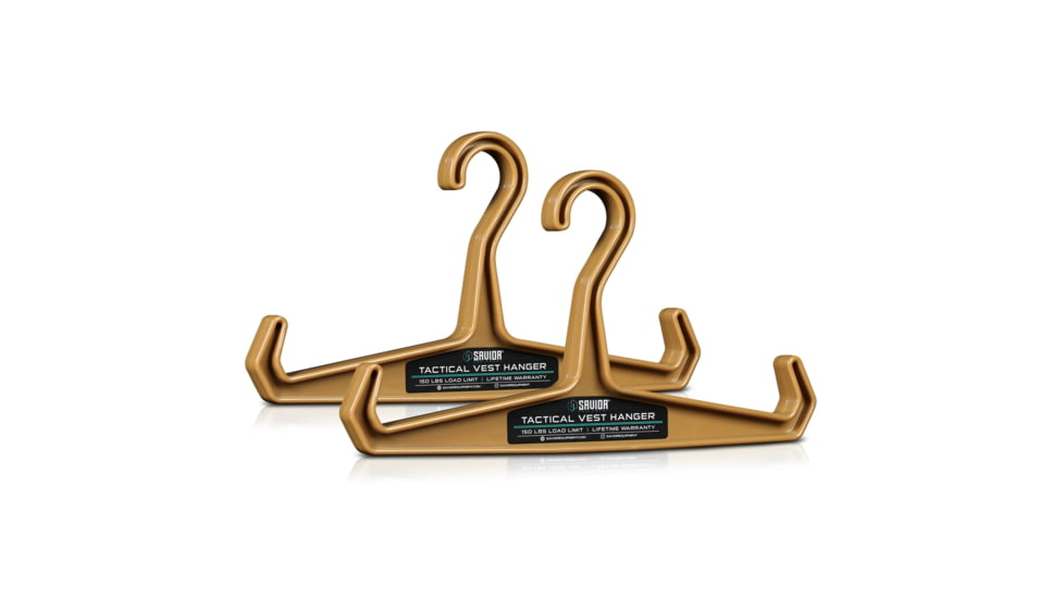 Savior Equipment Tactical Vest Hanger, RAL 8000 Tan, HAN-150V1-2P-TN