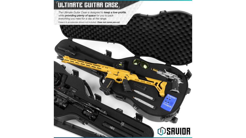 Savior Equipment Ultimate Guitar Single Rifle Case, Black, RC-GT-ACOUSTIC-BK