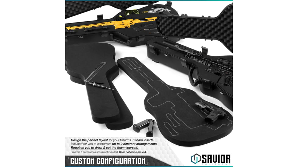 Savior Equipment Ultimate Guitar Single Rifle Case, Black, RC-GT-ACOUSTIC-BK