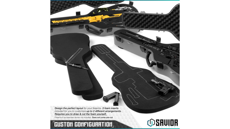 Savior Equipment Ultimate Guitar Single Rifle Case, Gray, RC-GT-ACOUSTIC-GS