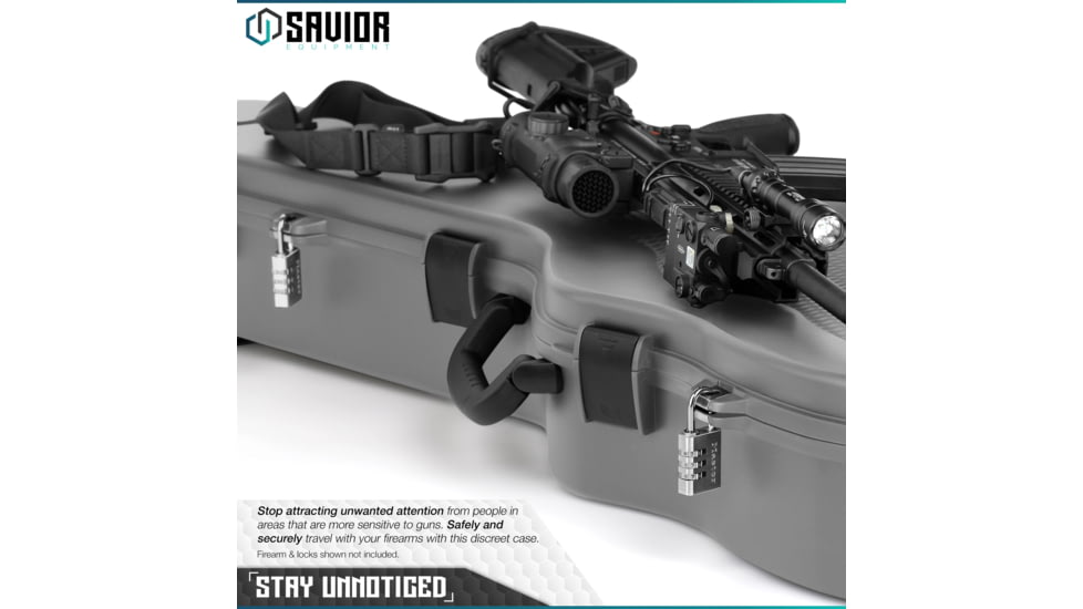 Savior Equipment Ultimate Guitar Single Rifle Case, Gray, RC-GT-ACOUSTIC-GS