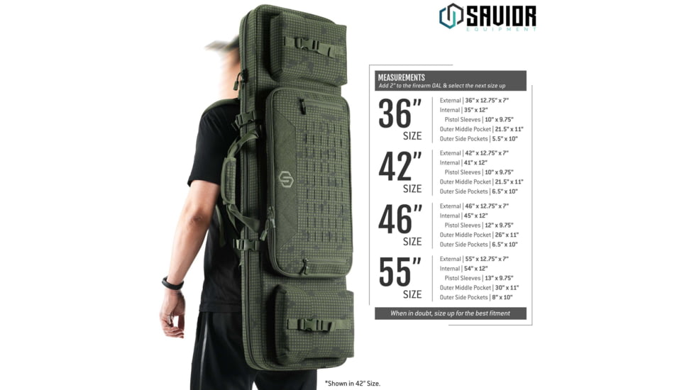 Savior Equipment Urban Warfare Double Rifle Bag, Desert Night Camo, 36in, RB-3612DG-VER2-DNC