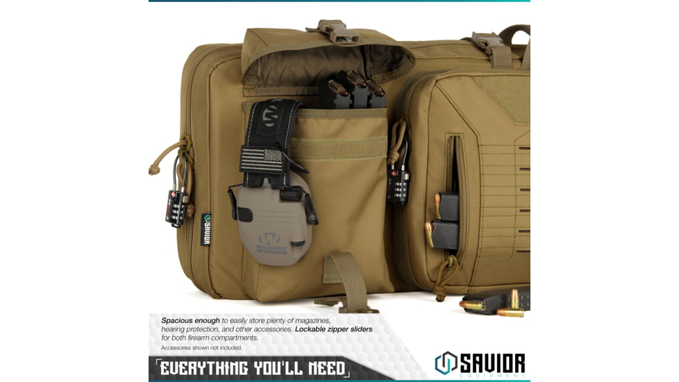 Savior Equipment Urban Warfare Double Rifle Case, 36in, Dark FDE, RB-3612DG-VER2-TN