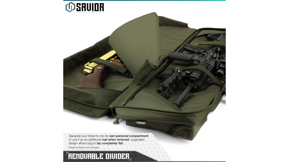 Savior Equipment Urban Warfare Double Rifle Case, 42in, OD Green, RB-4212DG-VER2-OG