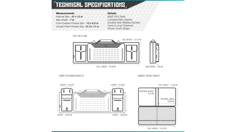 Savior Equipment Urban Warfare Double Rifle Case, 42in, OD Green, RB-4212DG-VER2-OG
