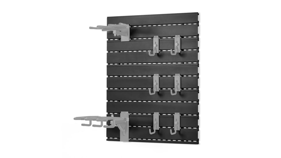Savior Equipment Wall Rack System w/5 Panels, Black, 24in x 6.25in x0.63in, WRS-PAN-HALF-BK
