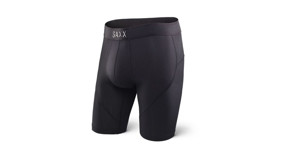 SAXX Kinetic Long Leg Boxer Brief - Mens, Blackout, 2XL, SXLL27-BLO-XXL