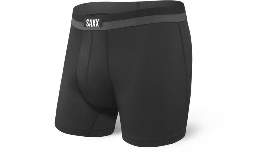 SAXX Sport Mesh Boxer Brief Fly - Mens, Black, Small, SXBB12F-BLK-S