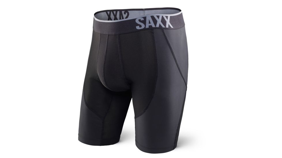 Saxx Strike Long Leg Boxer - Men's-Blackout-X-Large