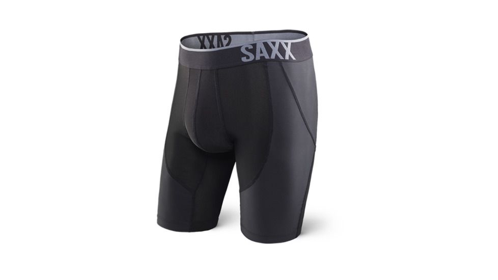 Saxx Strike Long Leg Boxer - Mens-Blackout-X-Large