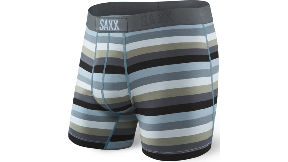 Saxx Ultra Boxer Fly - Men's-Dark Charcoal Stripe-X-Large