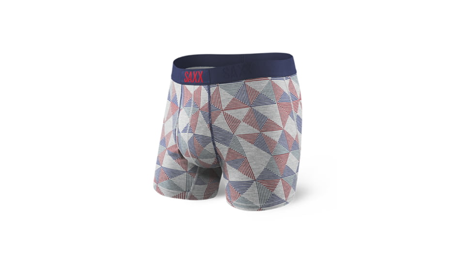 Saxx Ultra Boxer Fly - Mens, Grey Pyramid Check, Extra Large, SXBB30F GPY XL