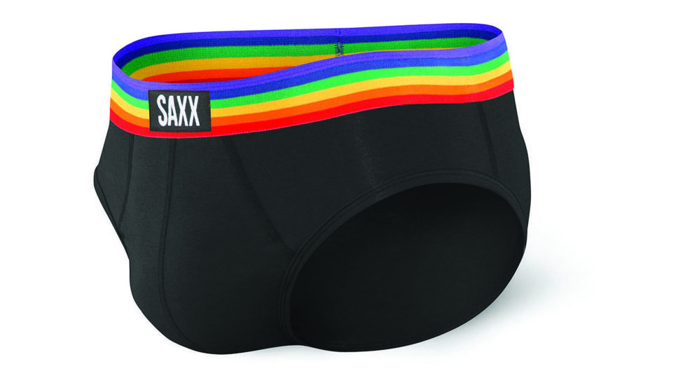 SAXX Undercover Briefs - Mens, Black Rainbow, Medium, SXBR19-BPR-M