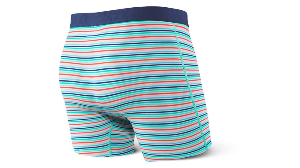 SAXX Vibe Boxer Brief - Mens, Blue Witty Stripe, Large, SXBM35-WIT-L